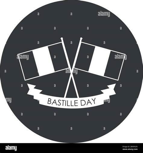 Happy Bastille Day Concept Decorative French Flags And Decorative