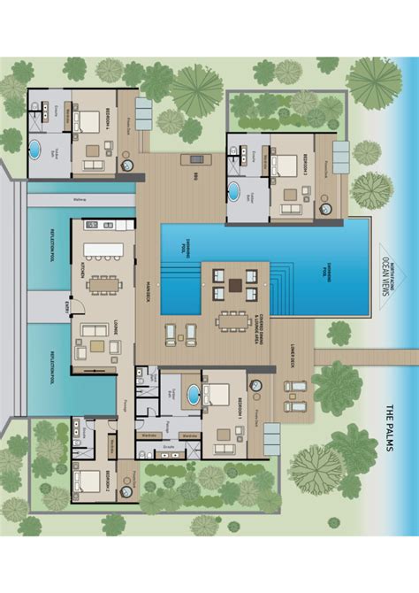 Villa and Residence Floor Plans - Vomo Island Fiji