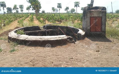Water Well Hole In The Field In India Stock Image Image Of Country