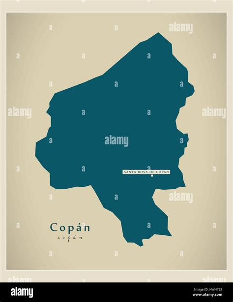 Mapa Moderno Copan Hn Imagen Vector De Stock Alamy