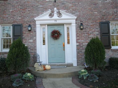 Benjamin Moore Stratton Blue Painted Front Door