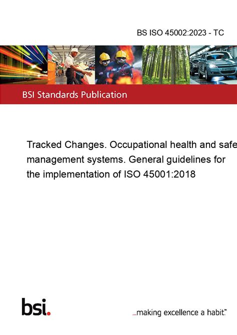 Bs Iso Tc Tracked Changes Occupational Health And Safety