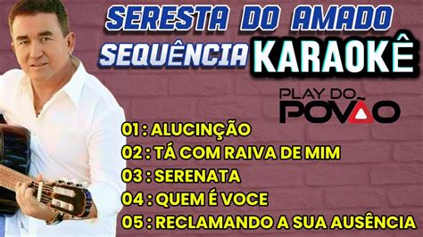 KARAOKÊ EM SEQUÊNCIA SERESTA DO AMADO BATISTA 05 playbacks letra