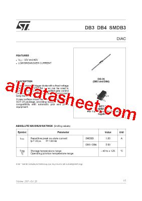 Db Datasheet Pdf Stmicroelectronics