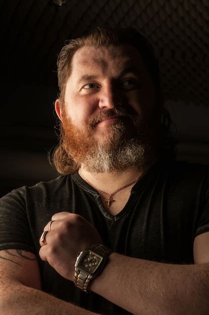 Premium Photo Close Up Of Thoughtful Man With Beard