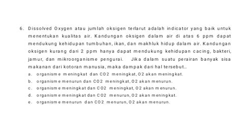 Solved Dissolved Oxygen Atau Jumlah Oksigen Terlarut Adalah