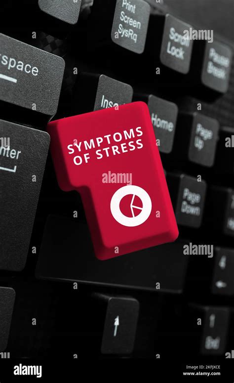 Hand Writing Sign Symptoms Of Stress Business Showcase Serving As