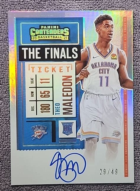 2020 21 Panini Contenders Finals Ticket 49 Theo Maledon 118 Rookie