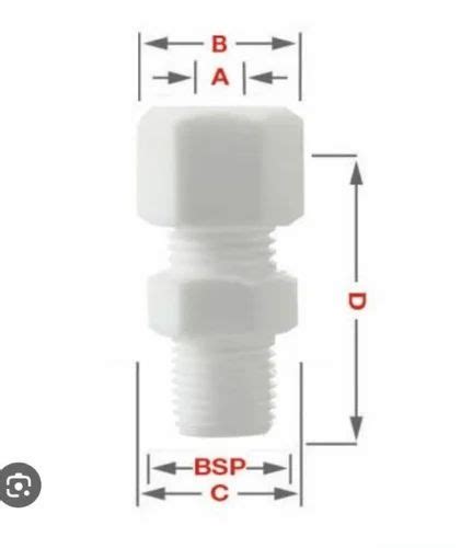 Ferrule Teflon Compression Fitting For Hydraulic Pipe Size Diameter