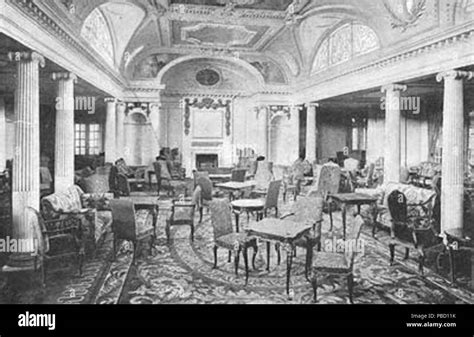 1263 Rms Aquitania First Class Lounge Stock Photo Alamy