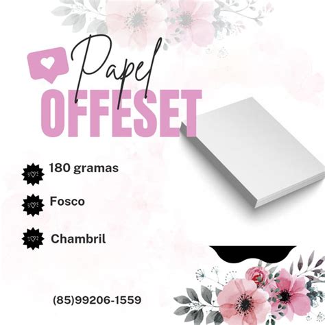 Papel Offset 180g Chambril 100 Folhas Envio Ate 2 Dias