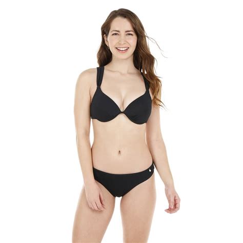 H2O WEAR Traje de Baño Bikini Mujer H2O Wear Copa Textura Rib Negro Pizarra Negro falabella