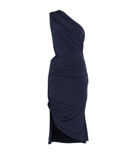 Womens Hervé Léger blue Ruched Midi Dress Harrods US