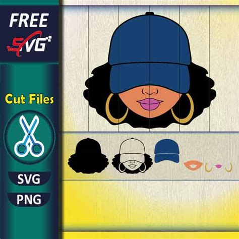 Afro Woman Cap Low Svg Free African American Woman Svg Black Woman Svg