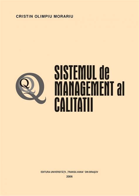 PDF Carte Sistemul De Management Al Calitatii 2006 Morariu C