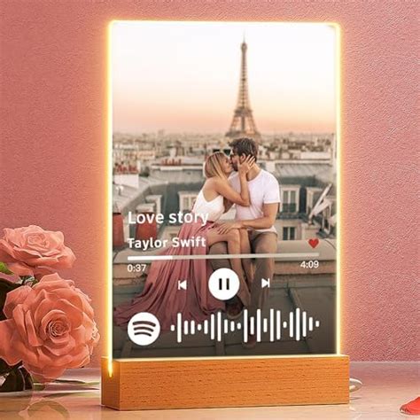 Greatminer Cadeau Personnalis Plaque Spotify Cadeau Couple