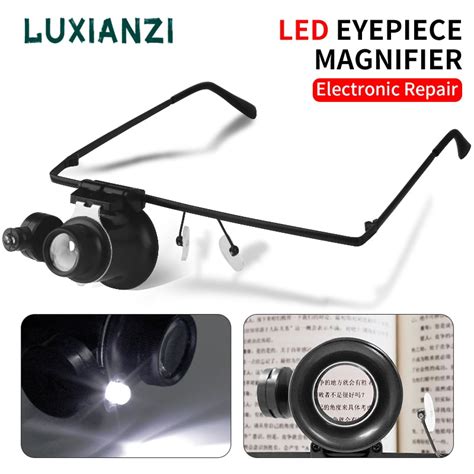 LUXIANZI Loupe de type lunettes 20X outil de réparation de bijoutiers