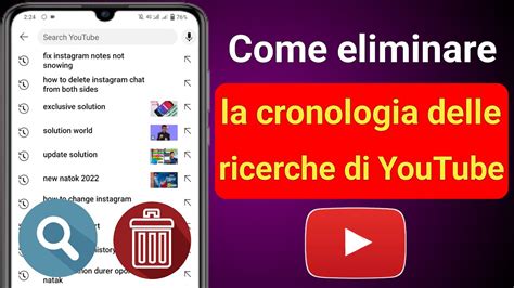 Come Eliminare La Cronologia Delle Ricerche Sull App Youtube Nuovo