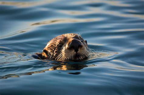 Premium Photo | Charming Sea Otter in the Kelp Forests