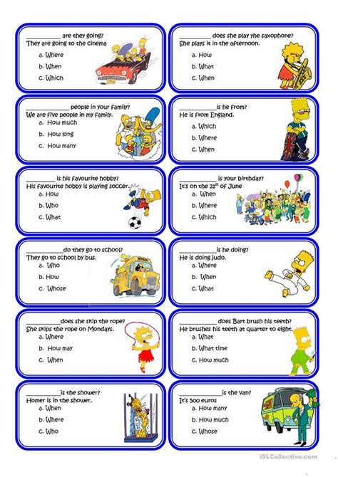 Free Printable Wh Questions Worksheets