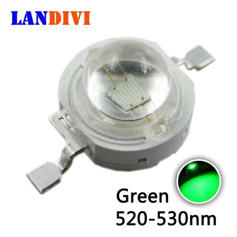 10pcs 3w Led Diode Green 520 530nm High Brightness Emitting Diode 3w