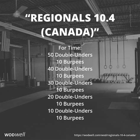 Regionals 104 Canada Workout 2010 Crossfit Games Regionals Wod Wodwell Crossfit