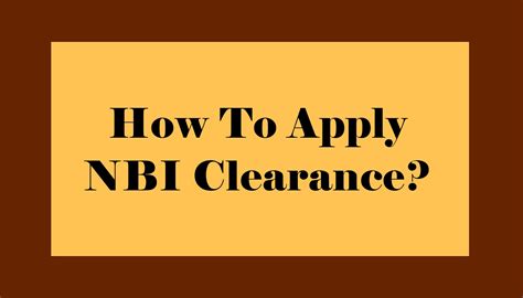 How To Apply For Your NBI Complete Process