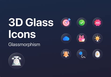 Glassmorphism Glass Style Icons Figma