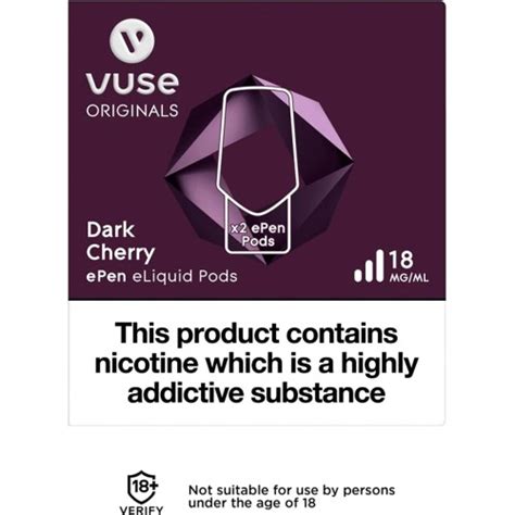 Vuse Originals Dark Cherry EPen Pods ELiquid 18mg Compare Prices