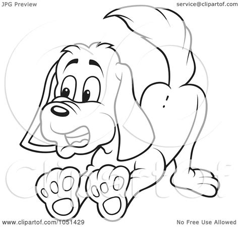 Royalty Free Vector Clip Art Illustration Of An Outline Of A Dog