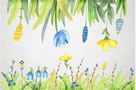 Watercolor Spring Set By By Anna Sokol Thehungryjpeg