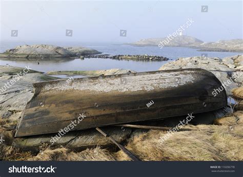 Boat Upsidedown By Sea Sweden Stock Photo Edit Now 110206778