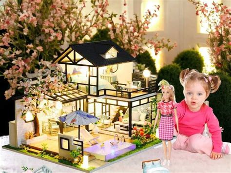 Cuteefun Miniaturowy DOMEK DLA LALEK DIY BARBIE Prezent ZESTAW