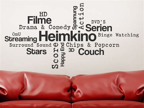 Wandtattoo Heimkino Wortwolke Wandtattoode Wortwolke Kino Heimkino