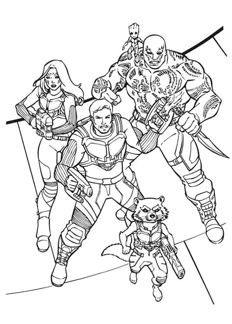 Guardians Of The Galaxy Coloring Pages To Download And Print For Free