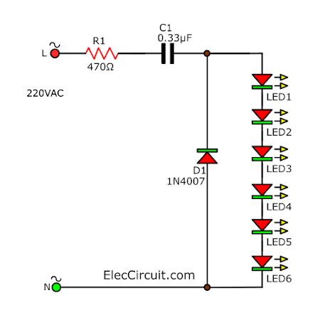 Simple Transformerless Power Supply Circuits Eleccircuit