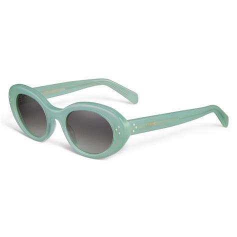 Céline Cat Eye S193 Sunglasses In Acetate Milky Water Green