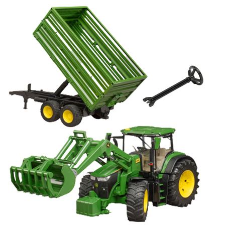 Bruder Traktor Z Przyczep John Deere Zestaw Zabawki