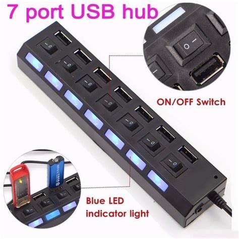 Jual Usb Hub 7 Port Output On Off Saklar Sambungan 7 Usb SC