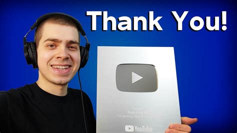 100k Silver Play Button Unboxing Thank You Youtube