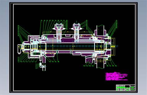 轧辊磨床主轴装配图免费下载 AutoCAD 2007 模型图纸下载 懒石网