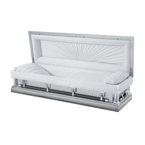 Silver Grey 18 Gauge Steel Casket Funeral Goods Memoria