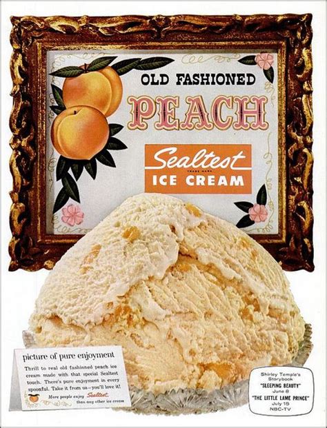 1958 Old Fashioned Peach Ice Cream Sealtest Vintage Recipes Peach