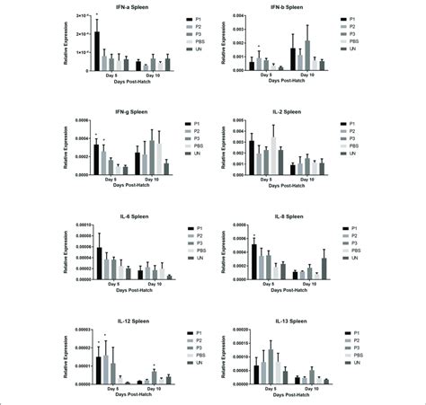 Relative Gene Expression Of Ifn α Ifn β Ifn γ Il 2 Il 6 Il 8