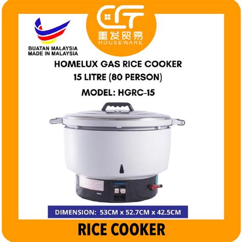 Homelux Commercial Gas Rice Cooker 10 Liter Grc 10 Shopee Malaysia