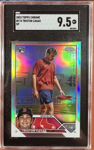 Topps Chrome Refractor Triston Casas Sp Sgc Ebay