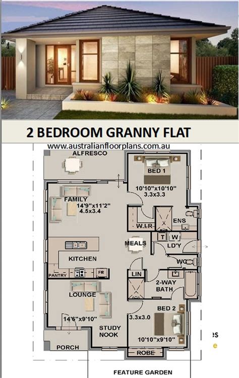 Granny Flat 2 Bedroom Home Plan 111 SBHLH 100 M2 1070 - Etsy