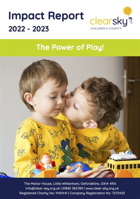 Our Impact Report 2022 2023 Clear Sky The Power Of Play