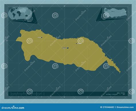 Igdr Turkiye Solid Labelled Points Of Cities Stock Illustration