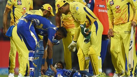 IPL 2018: Hardik Pandya carried off field after sustaining ankle injury ...